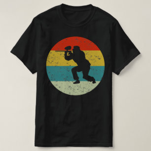 Camiseta silhueta de pinball retro vintage 70s