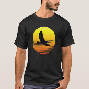 Camiseta Silhueta de pombo de pássaro Dove ao pôr do sol Vi