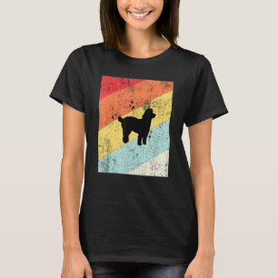 Camiseta Silhueta de Poodle Grungy Retro Animal Pet Proprie