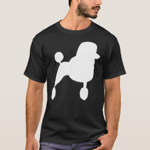 Camiseta Silhueta de Poodle Padrão com Corte de Cabelo do R
