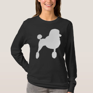 Camiseta Silhueta de Poodle Padrão com Corte de Cabelo do R