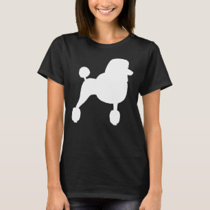 Camiseta Silhueta de Poodle Padrão com Corte de Cabelo do R