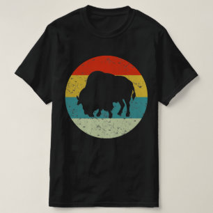 Camiseta    silhueta de presentes bisonretro vintage 70s