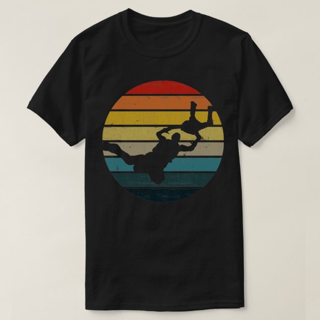 Camiseta Silhueta de salto BASE em sóis retrorreflectores e (Frente do Design)