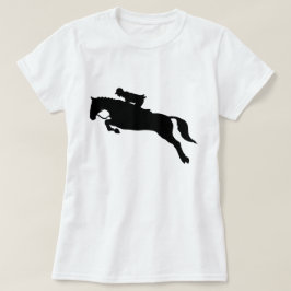 Camiseta Silhueta de salto do Equestrian de Seat da caça do