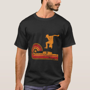 Camiseta Silhueta de Skatista Retro dos Anos 70 Skate
