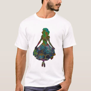 Camiseta Silhueta De Uma Senhora