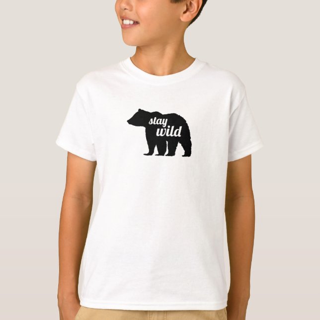 Camiseta Silhueta de Urso Selvagem (Frente)