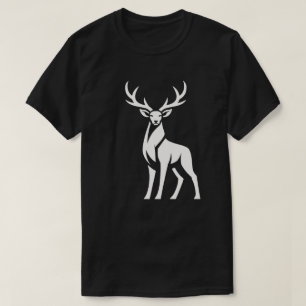 Camiseta Silhueta de Veado Minimalista 