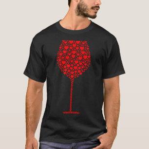 Camiseta Silhueta de Vidro feita de Corações