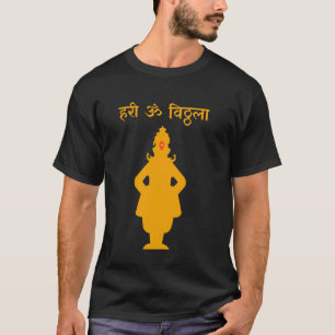 Camiseta Silhueta de Vitthal Hari Om Vitthala Pooja em sâns