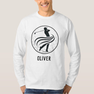 Camiseta Silhueta Dinâmica de Golfista Personalizada
