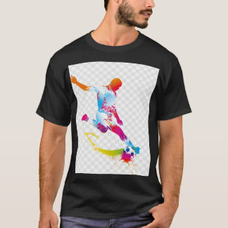 Camiseta Silhueta Dinâmica de Jogador de Futebol