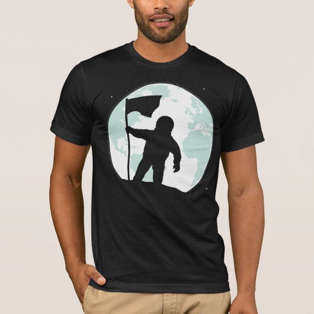 Camiseta Silhueta do astronauta (Frente)