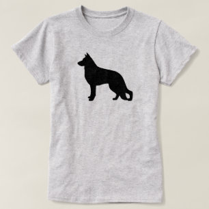 Camiseta Silhueta do cão de german shepherd
