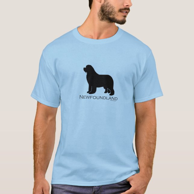 Camiseta Silhueta do cão de Terra Nova (Frente)