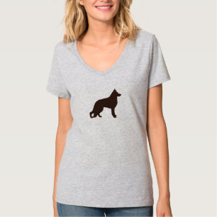 Camiseta Silhueta do Cão Pastor Alemão