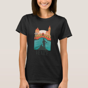 Camiseta Silhueta do Contorno do Desenho da Cidade de Venez