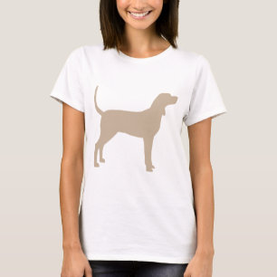Camiseta Silhueta do Coonhound (tan)