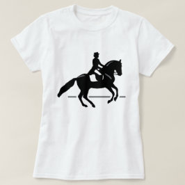 Camiseta Silhueta do Equestrian do adestramento do cavalo