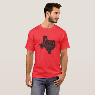 Camiseta Silhueta do estado de Texas do vintage