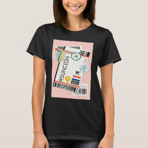 Camiseta Silhueta do horizonte da cidade de Assunção Paragu