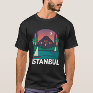Camiseta Silhueta do horizonte da cidade de Istambul Turqui