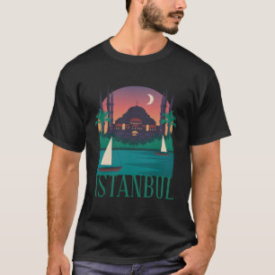 Camiseta Silhueta do horizonte da cidade de Istambul Turqui
