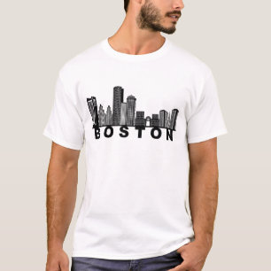 Camiseta Silhueta do Horizonte de Boston 