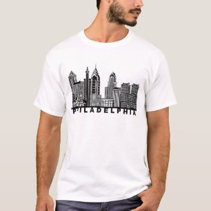 Camiseta Silhueta do Horizonte de Filadélfia