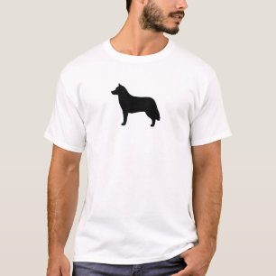 Camiseta Silhueta do Husky Siberiano