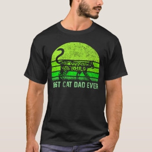 Camiseta Silhueta do Melhor Pai de Gato Bengal Vintage Retr