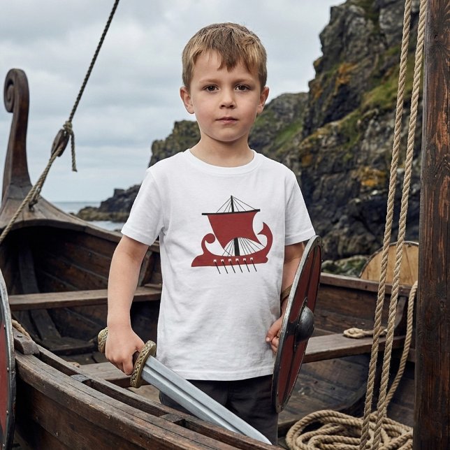 Camiseta Silhueta do Navio Drakkar Viking Longship  (Criador carregado)
