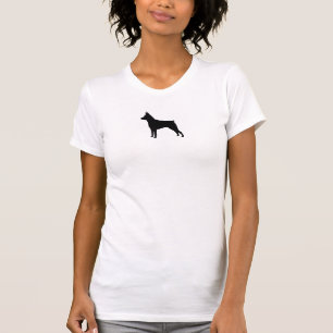 Camiseta Silhueta do Pinscher diminuto