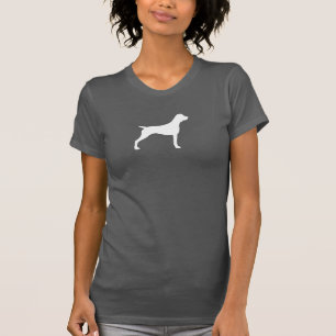 Camiseta Silhueta do Pointer de Cabelo Curto Alemão