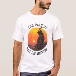 Camiseta Silhueta do Samurai do Sol Personalizada