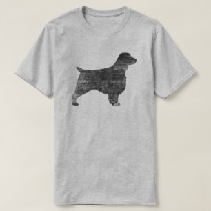 Camiseta Silhueta do Spaniel de galês Springer
