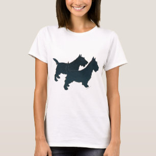 Camiseta Silhueta do Terrier Escocês