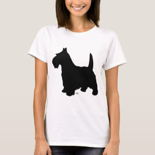 Camiseta Silhueta do Terrier Escocês
