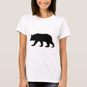 Camiseta Silhueta do urso preto