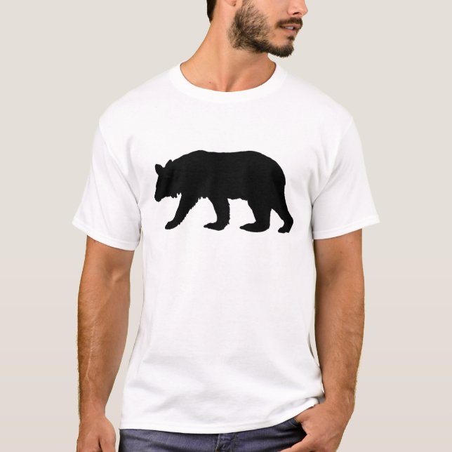 Camiseta Silhueta do urso preto (Frente)