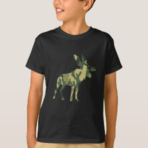 Camiseta Silhueta dos alces da camuflagem