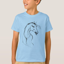 Silhueta Elegante de Contorno de Cavalos