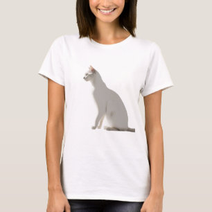 Camiseta Silhueta elegante de gato em estilo minimalista