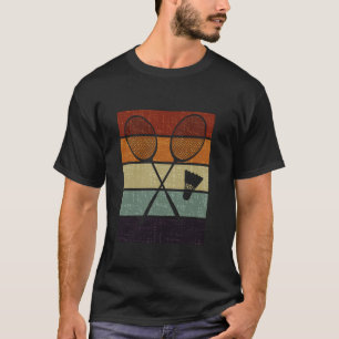 Camiseta Silhueta Engraçada de Badminton Homens Mulheres Cr