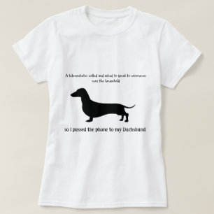 Camiseta Silhueta engraçada de Dachshund 
