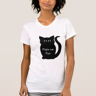 Camiseta Silhueta Flirty do gato preto