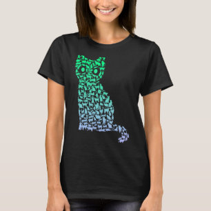 Camiseta Silhueta Gatos para Gatos Meninos Amantes