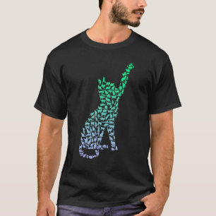 Camiseta Silhueta Gatos para Gatos Meninos Amantes