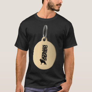 Camiseta Silhueta german shepherd A Preto E Branco Em G